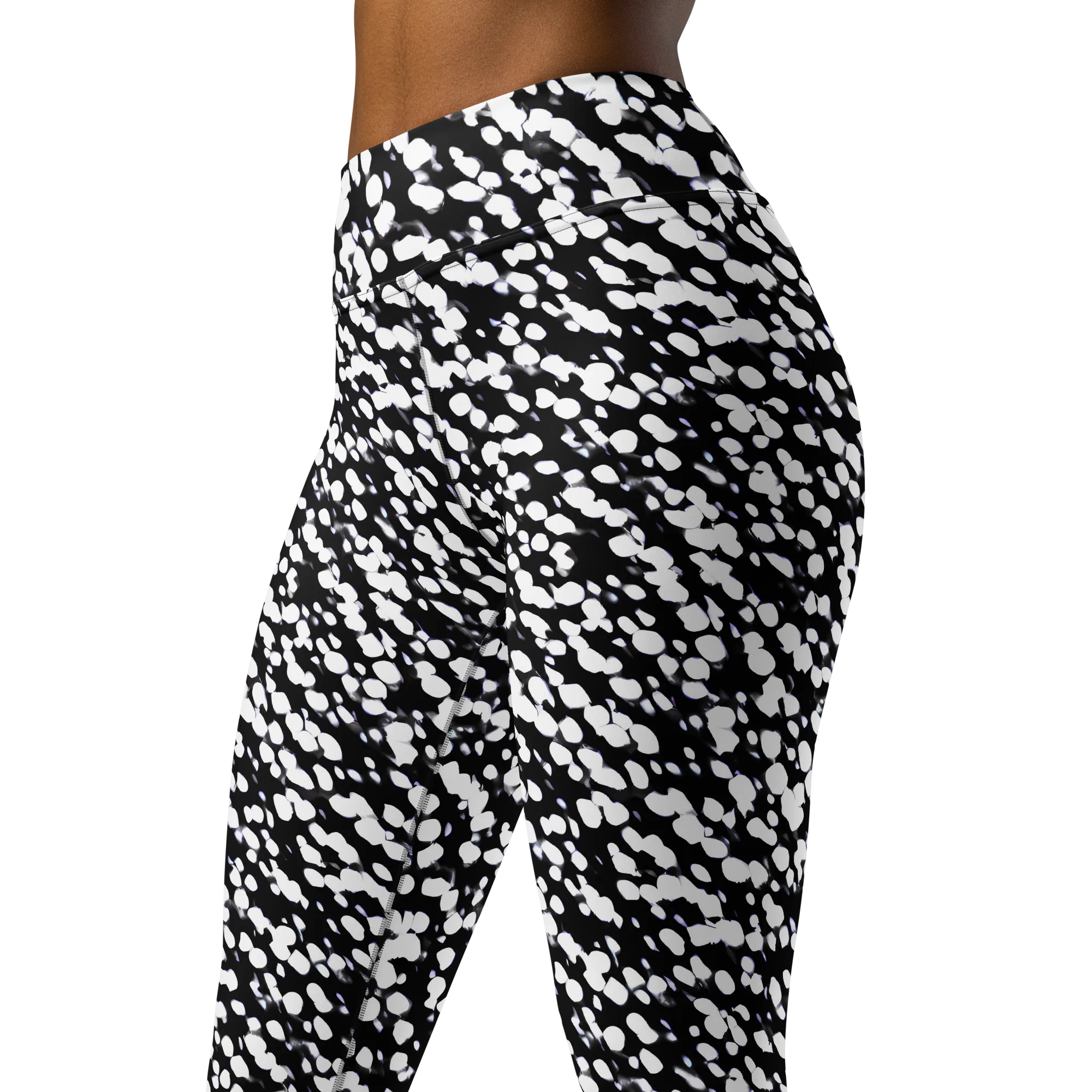 Inkstone Drift on Yoga Leggings — Left Front