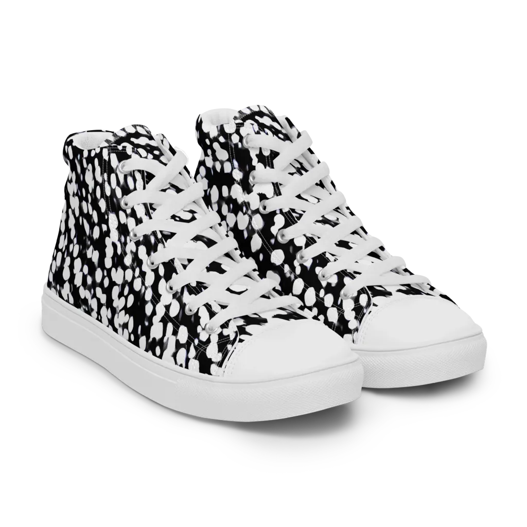 Inkstone Drift on Men's High Top Canvas Shoes — Right Front