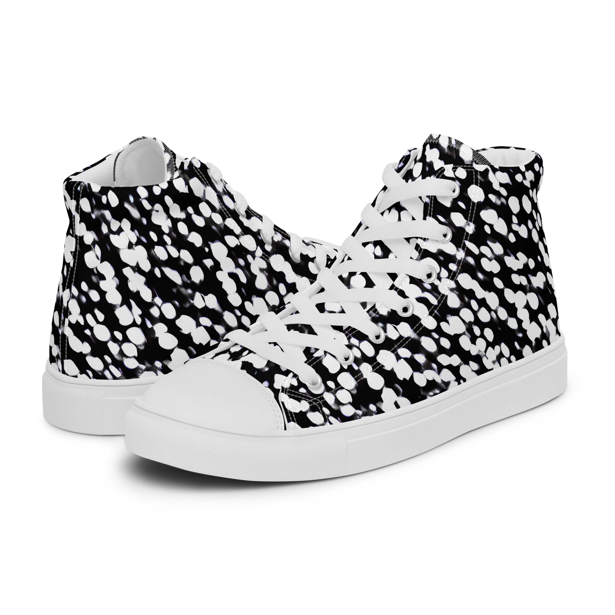 Inkstone Drift on Men's High Top Canvas Shoes — Left