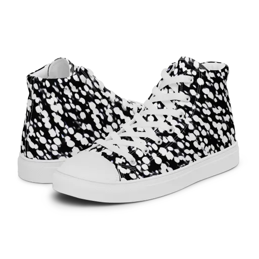 Inkstone Drift on a Men's High Top Canvas Shoes