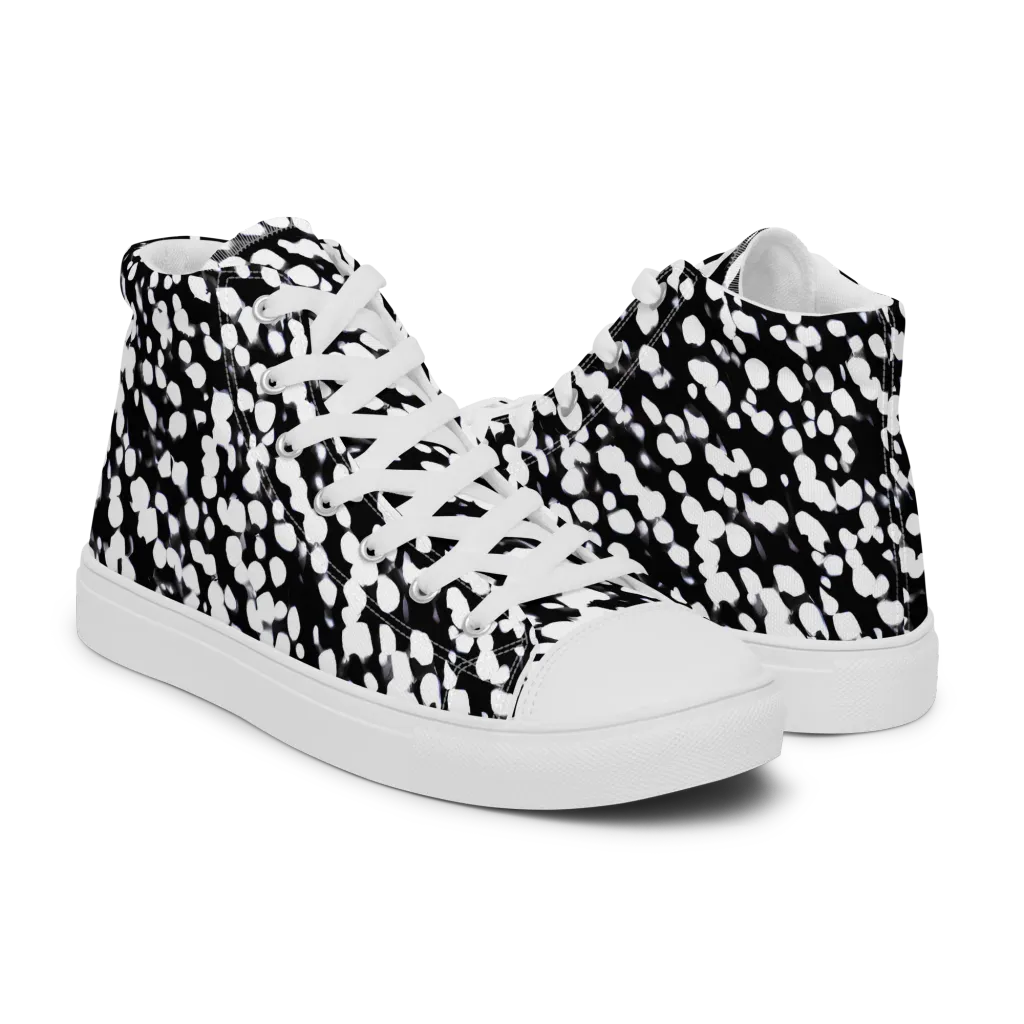 Inkstone Drift on Men's High Top Canvas Shoes — Right