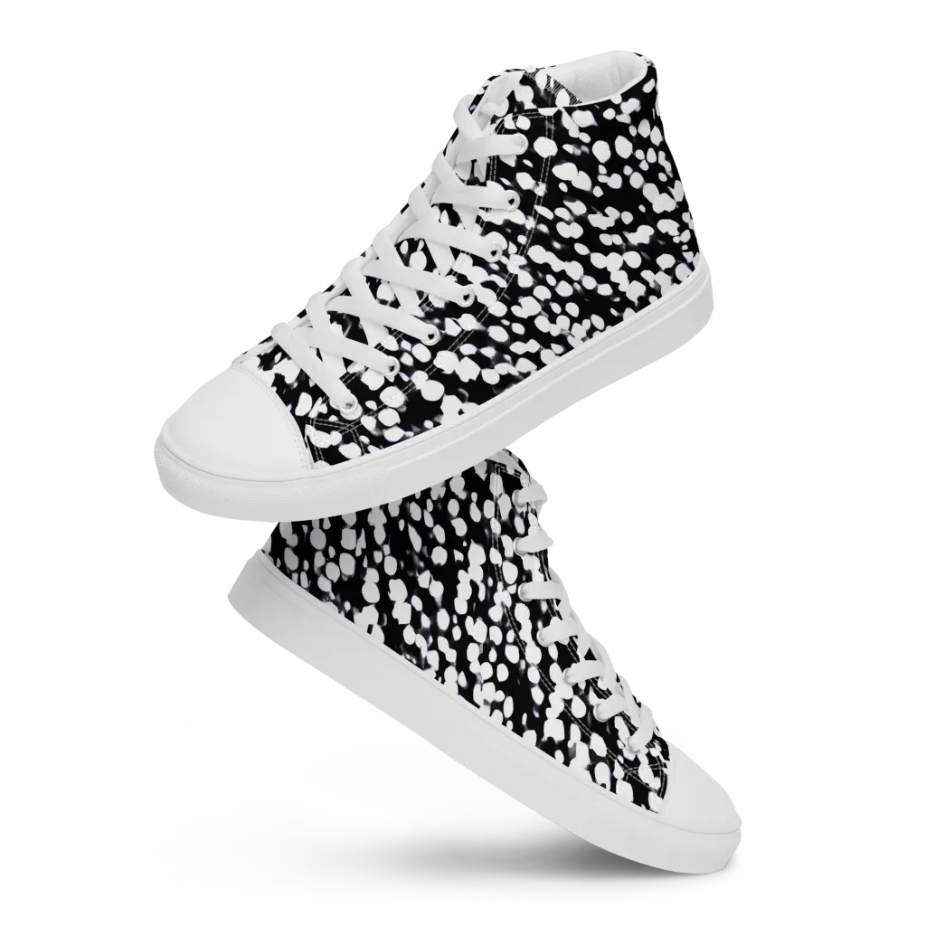 Inkstone Drift on Men's High Top Canvas Shoes — Front