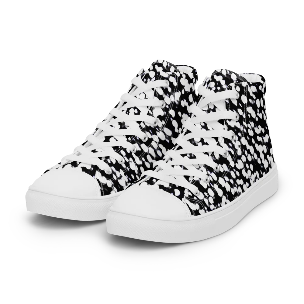 Inkstone Drift on Women's High Top Canvas Shoes — Left Front