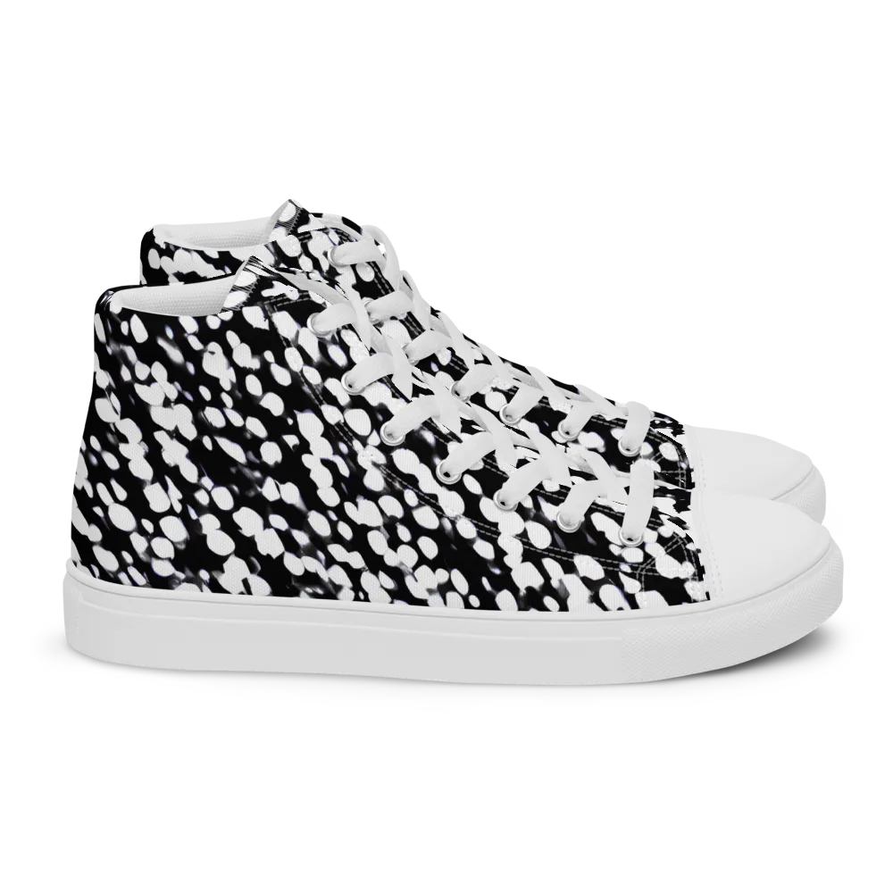 Inkstone Drift on Women's High Top Canvas Shoes — Right
