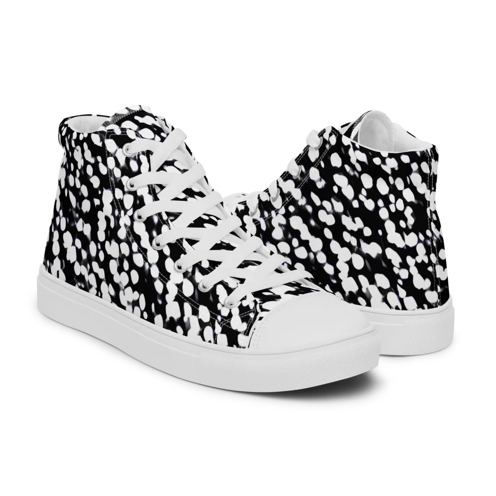 Inkstone Drift on Women's High Top Canvas Shoes — Right