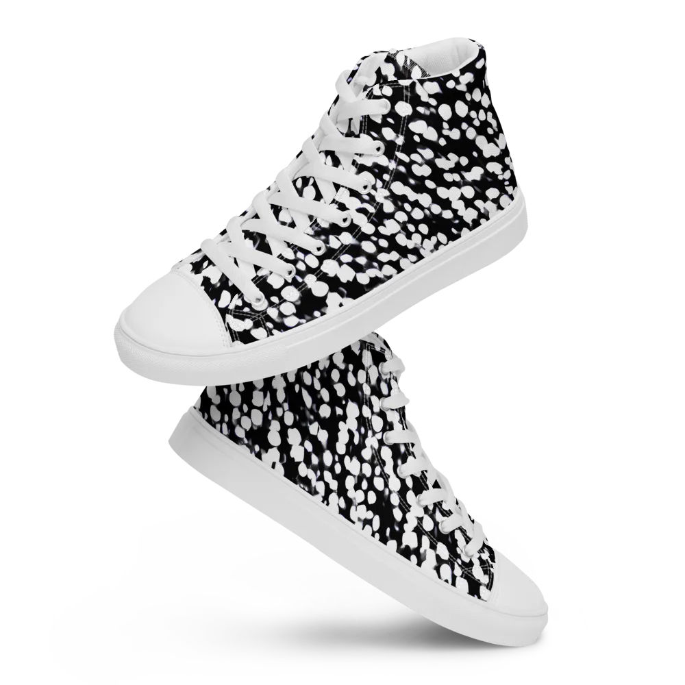 Inkstone Drift on Women's High Top Canvas Shoes — Front