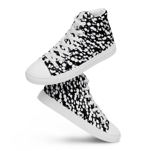 Inkstone Drift on a Women's High Top Canvas Shoes