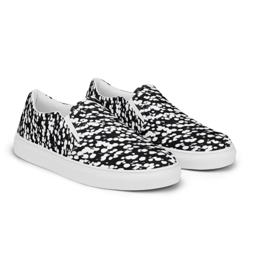 Inkstone Drift on a Men's Slip-On Canvas Shoes