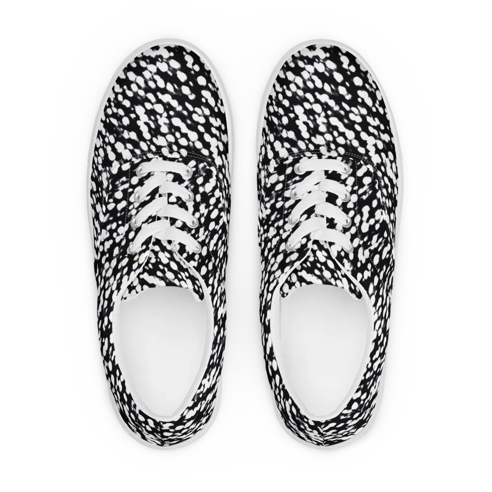 Inkstone Drift on Men's Lace-Up Canvas Shoes — Front