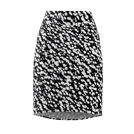 Inkstone Drift on a Pencil Skirt