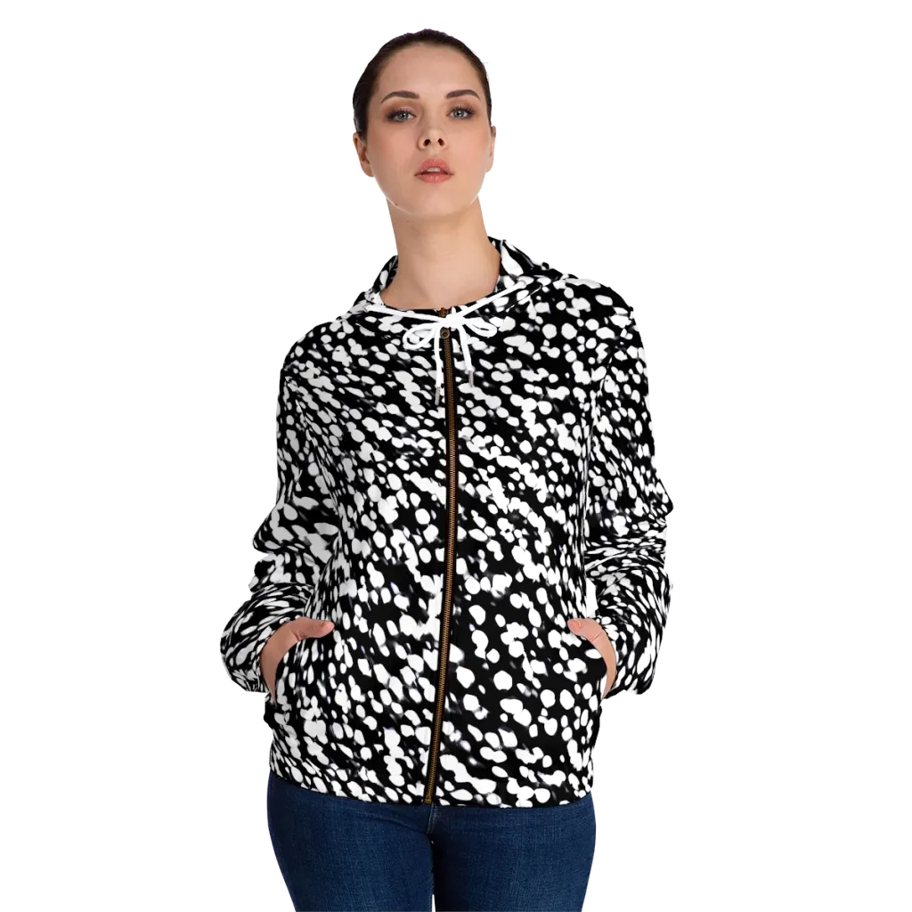 Inkstone Drift on Women's Full-Zip Hoodie — Front On Person