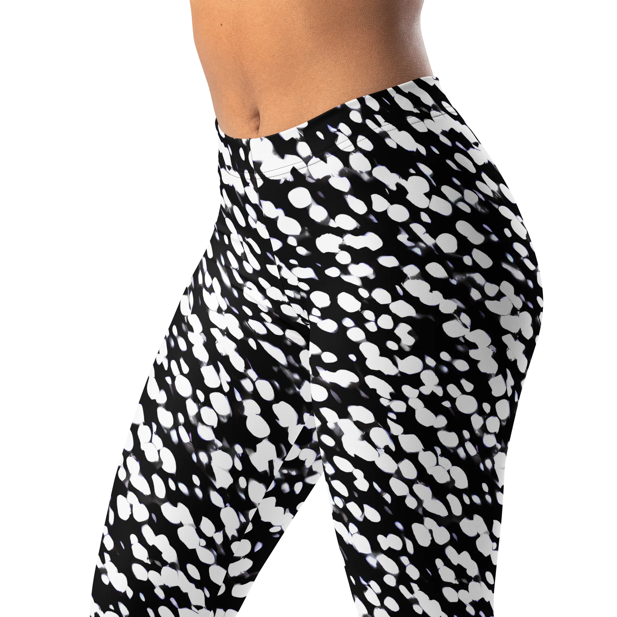 Inkstone Drift on Leggings — Left Front