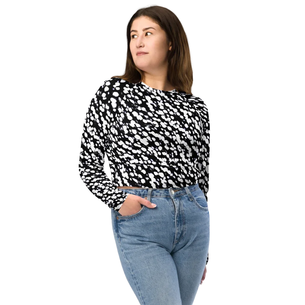 Inkstone Drift on Long Sleeve Crop Top — Front
