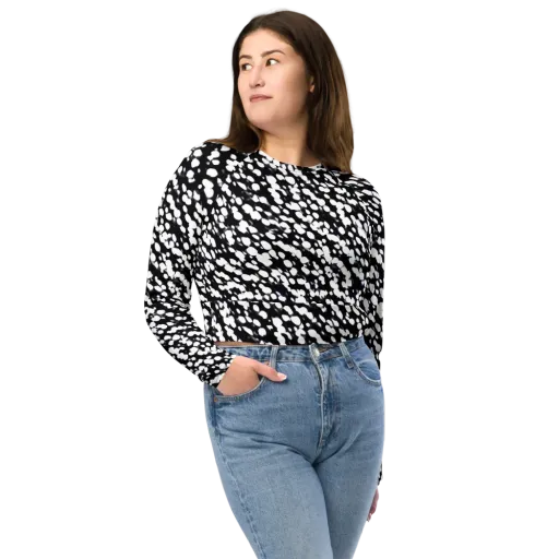 Inkstone Drift on a Long Sleeve Crop Top