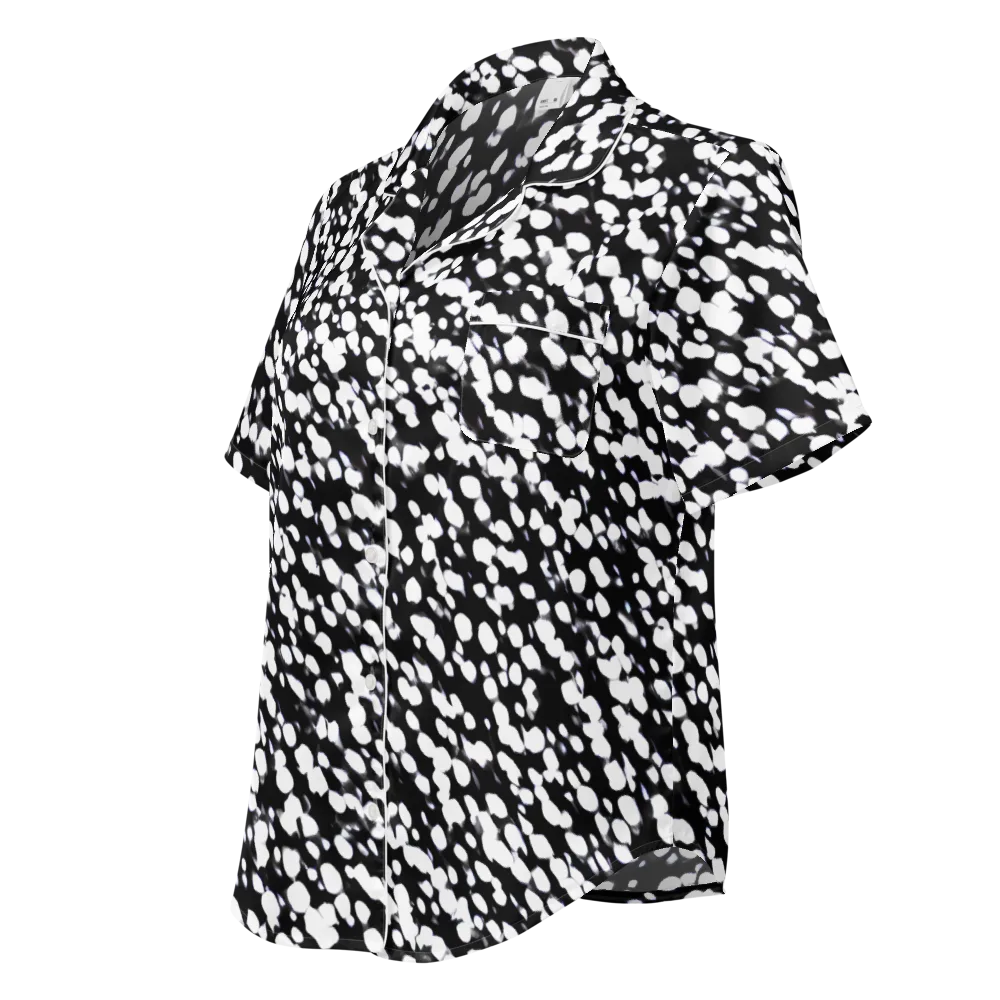 Inkstone Drift on Women's Short Sleeve Pajama Top — Left Front