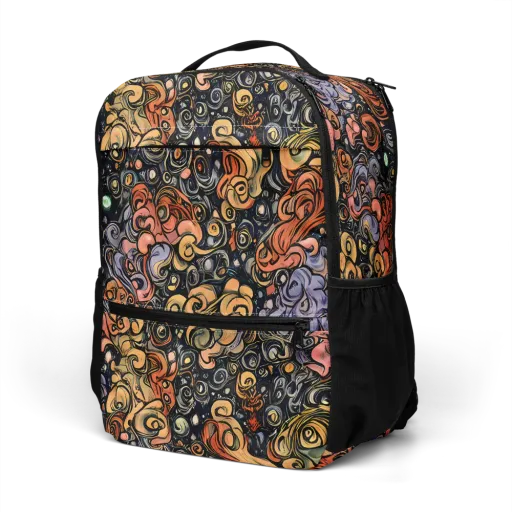 Psychedelic Brocade on a Utility Backpack
