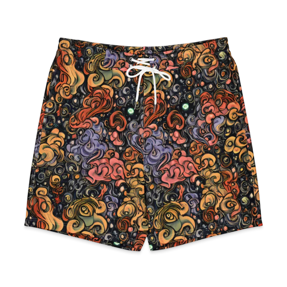 Psychedelic Brocade on Men's Board Shorts — Front