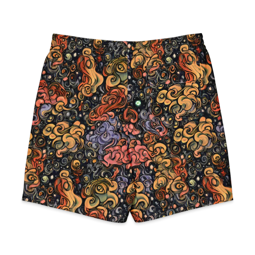 Psychedelic Brocade on Men's Board Shorts — Back