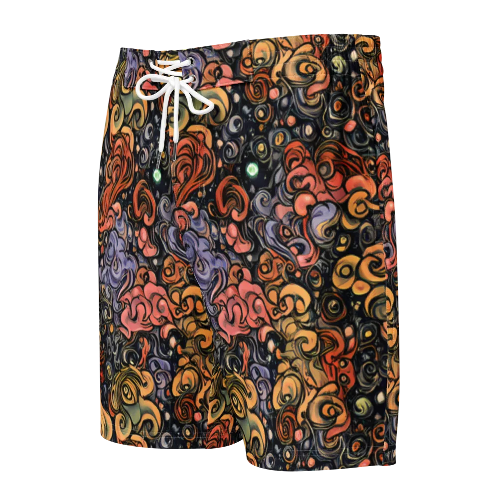 Psychedelic Brocade on Men's Board Shorts — Front