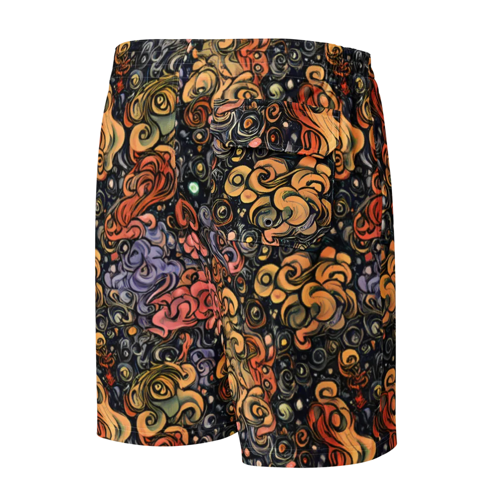 Psychedelic Brocade on Men's Board Shorts — Back