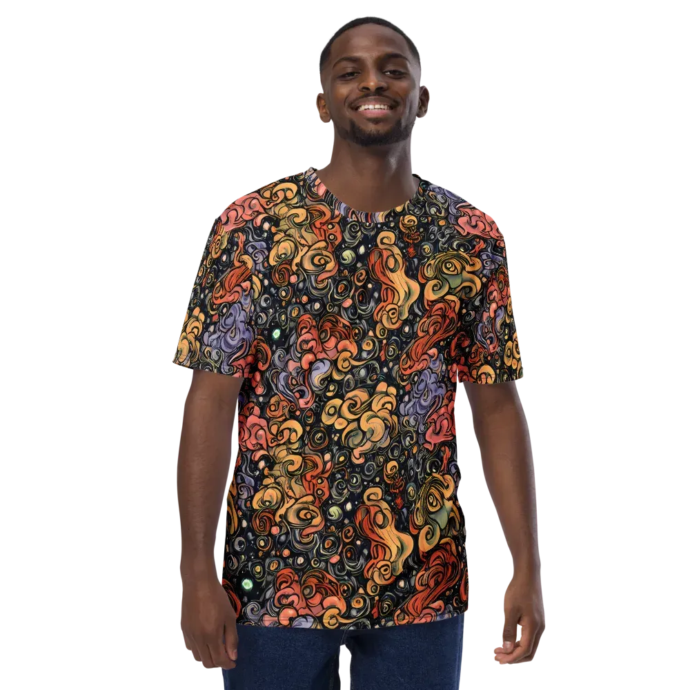 Psychedelic Brocade on Men's Crew Neck T-Shirt — Front