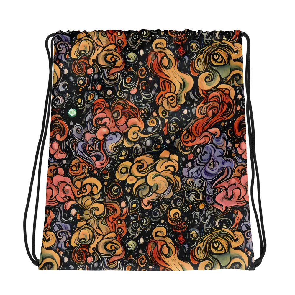 Psychedelic Brocade on Drawstring Bag — Photo