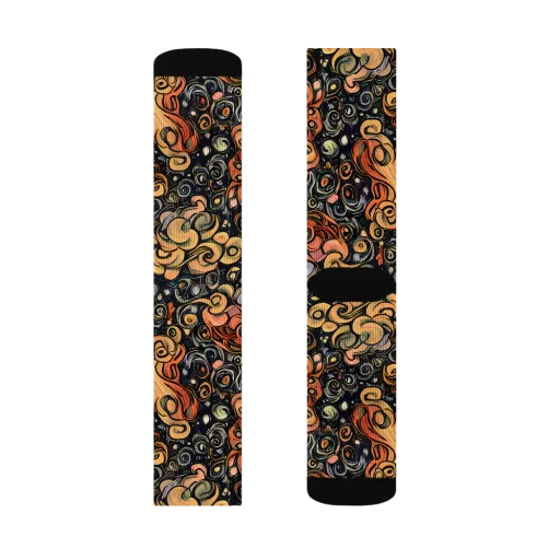 Psychedelic Brocade on a Socks