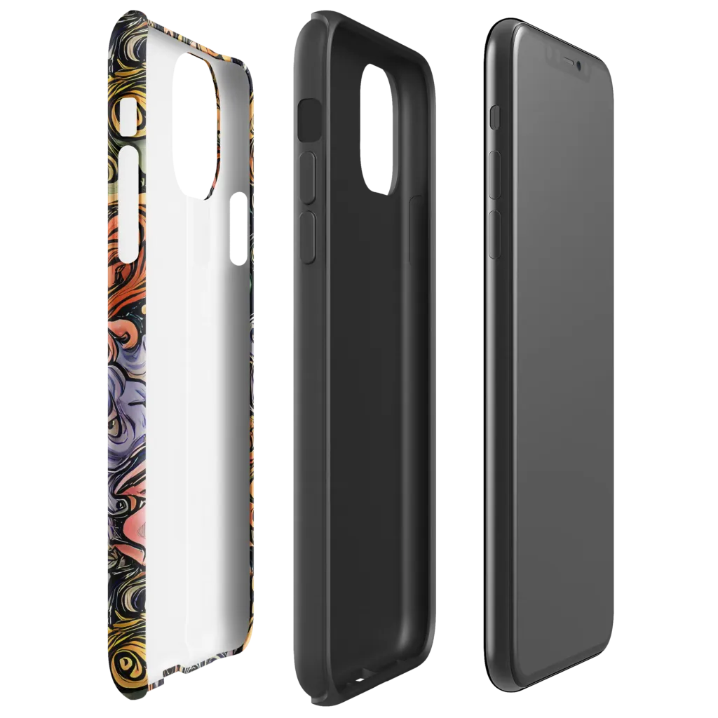 Psychedelic Brocade on Tough Case for iPhone® — Right