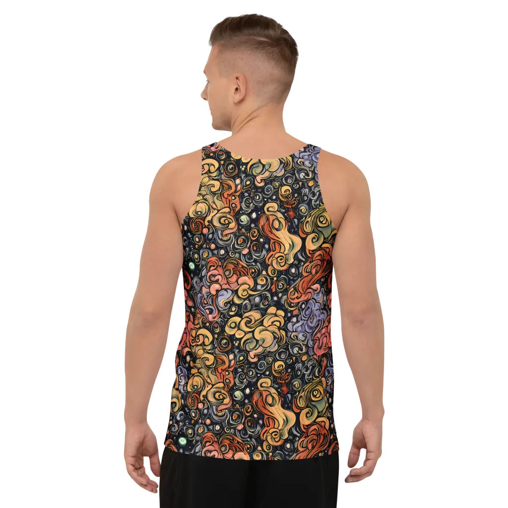 Psychedelic Brocade on Men's Tank Top — Back