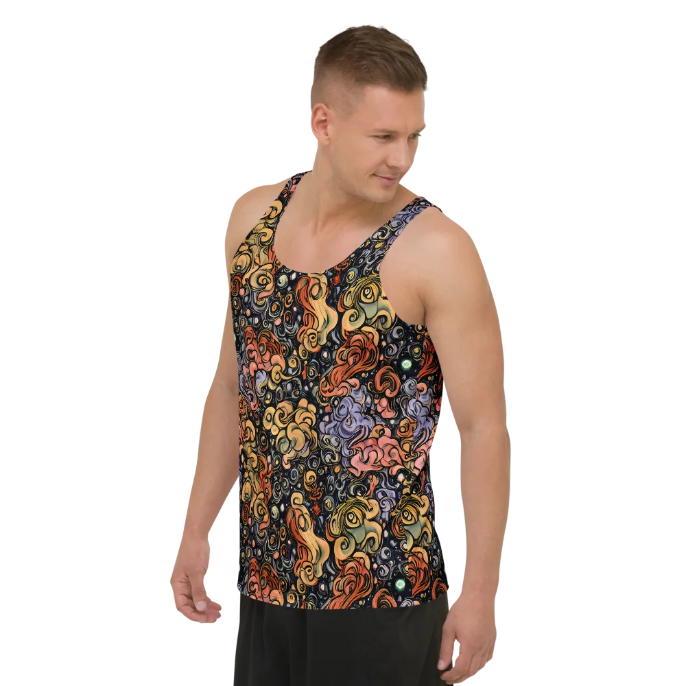 Psychedelic Brocade on Men's Tank Top — Left Front