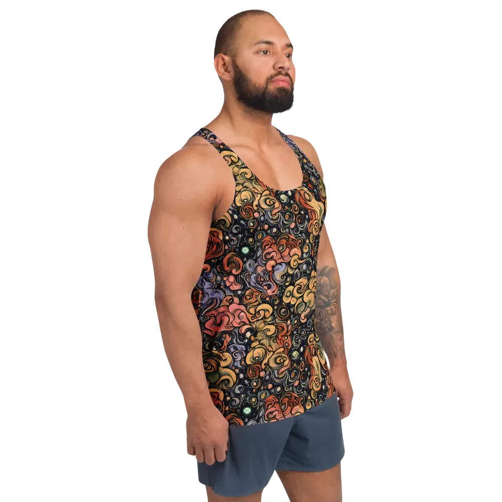 Psychedelic Brocade on Men's Tank Top — Right Front