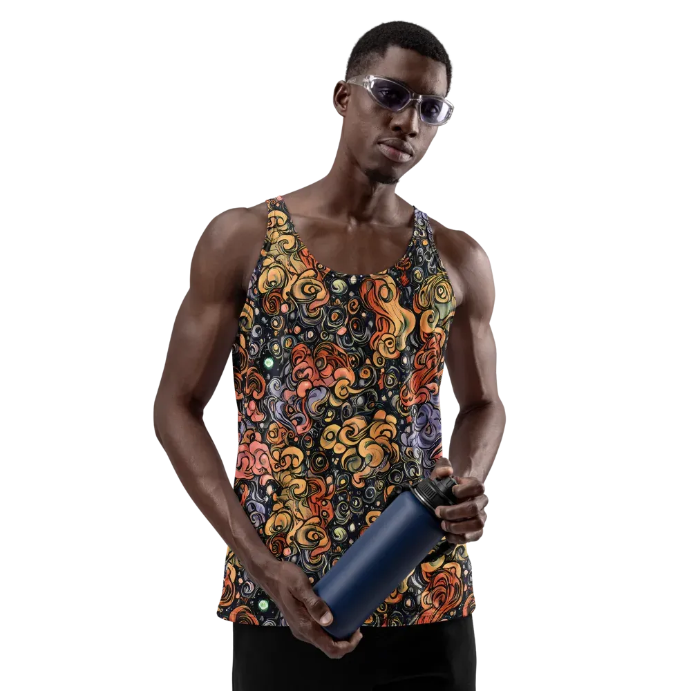 Psychedelic Brocade on Men's Tank Top — Front