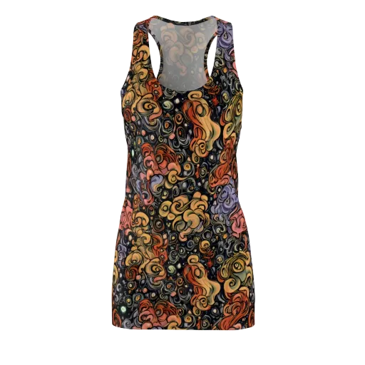 Psychedelic Brocade on a Racerback Dress