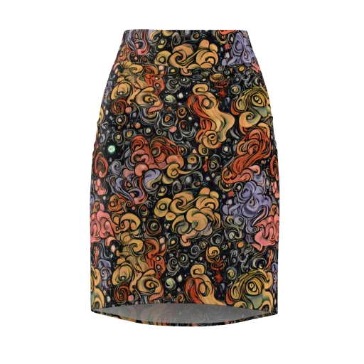 Psychedelic Brocade on a Pencil Skirt