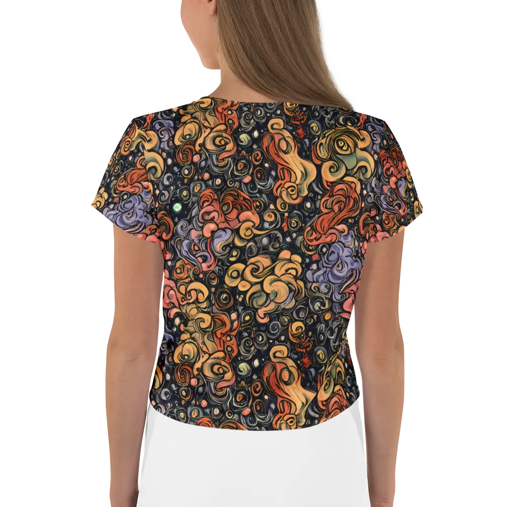 Psychedelic Brocade on Crop Tee — Back
