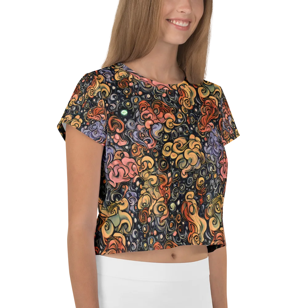 Psychedelic Brocade on Crop Tee — Right
