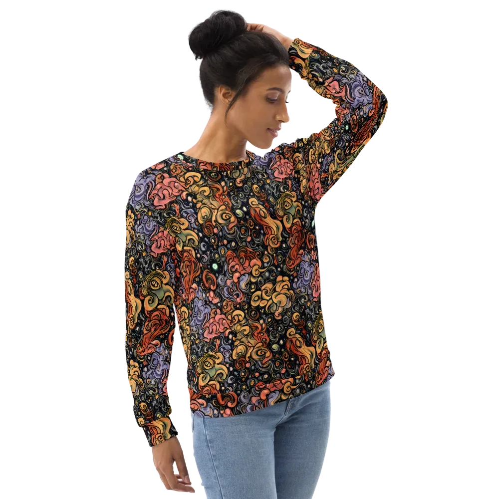 Psychedelic Brocade on Sweatshirt — Right Front