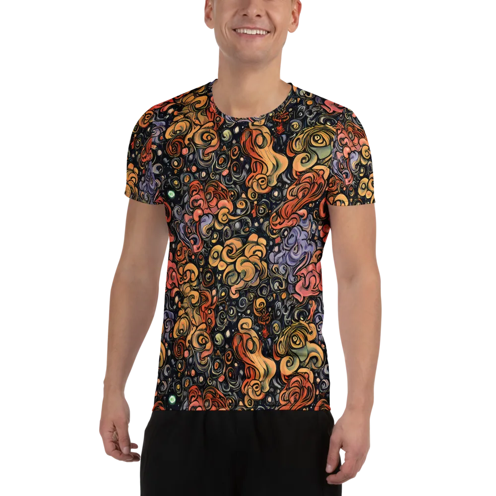 Psychedelic Brocade on Men's Athletic T-Shirt — Front