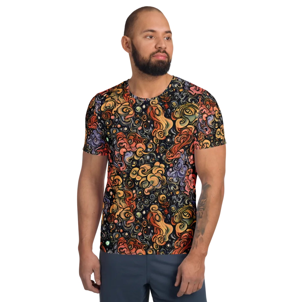Psychedelic Brocade on Men's Athletic T-Shirt — Front