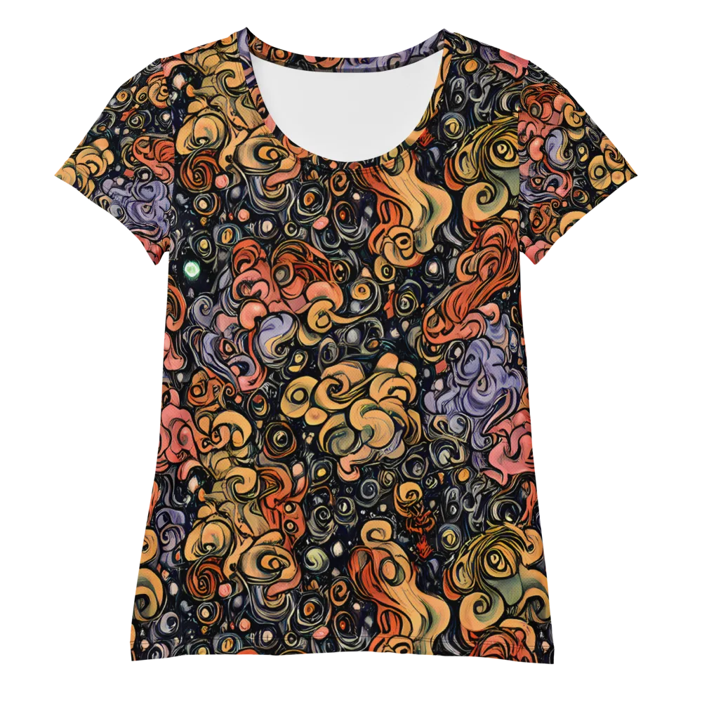 Psychedelic Brocade on Women's Athletic T-Shirt — Front