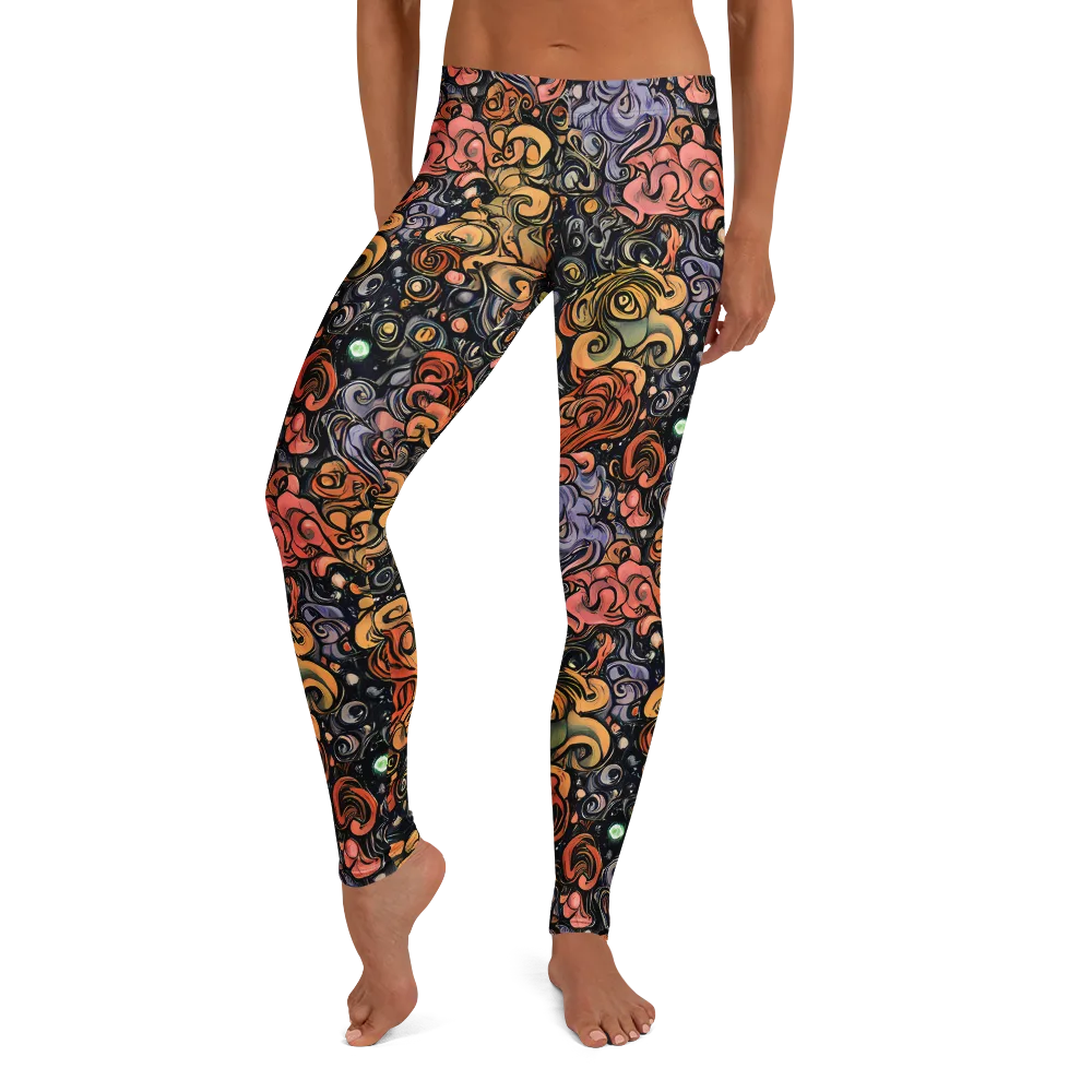 Psychedelic Brocade on Leggings — Front