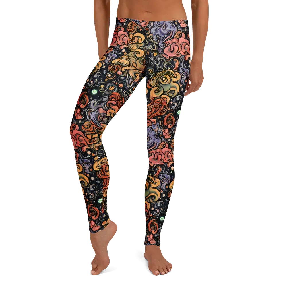 Psychedelic Brocade on Leggings — Front