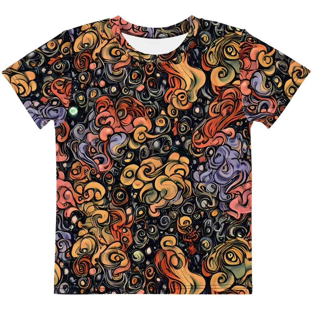 Psychedelic Brocade on Kids Crew Neck T-Shirt — Front
