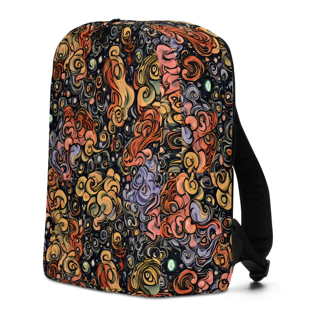 Psychedelic Brocade on Minimalist Backpack — Left