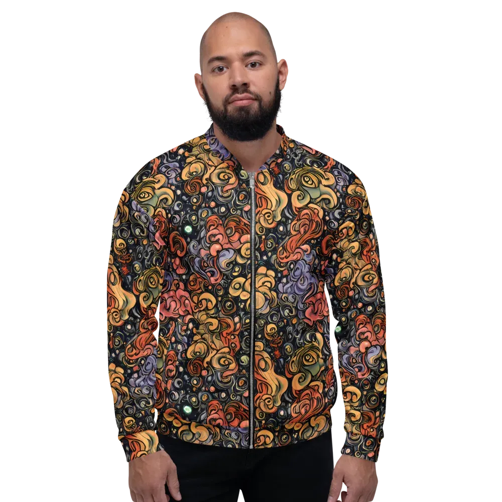 Psychedelic Brocade on Bomber Jacket — Front