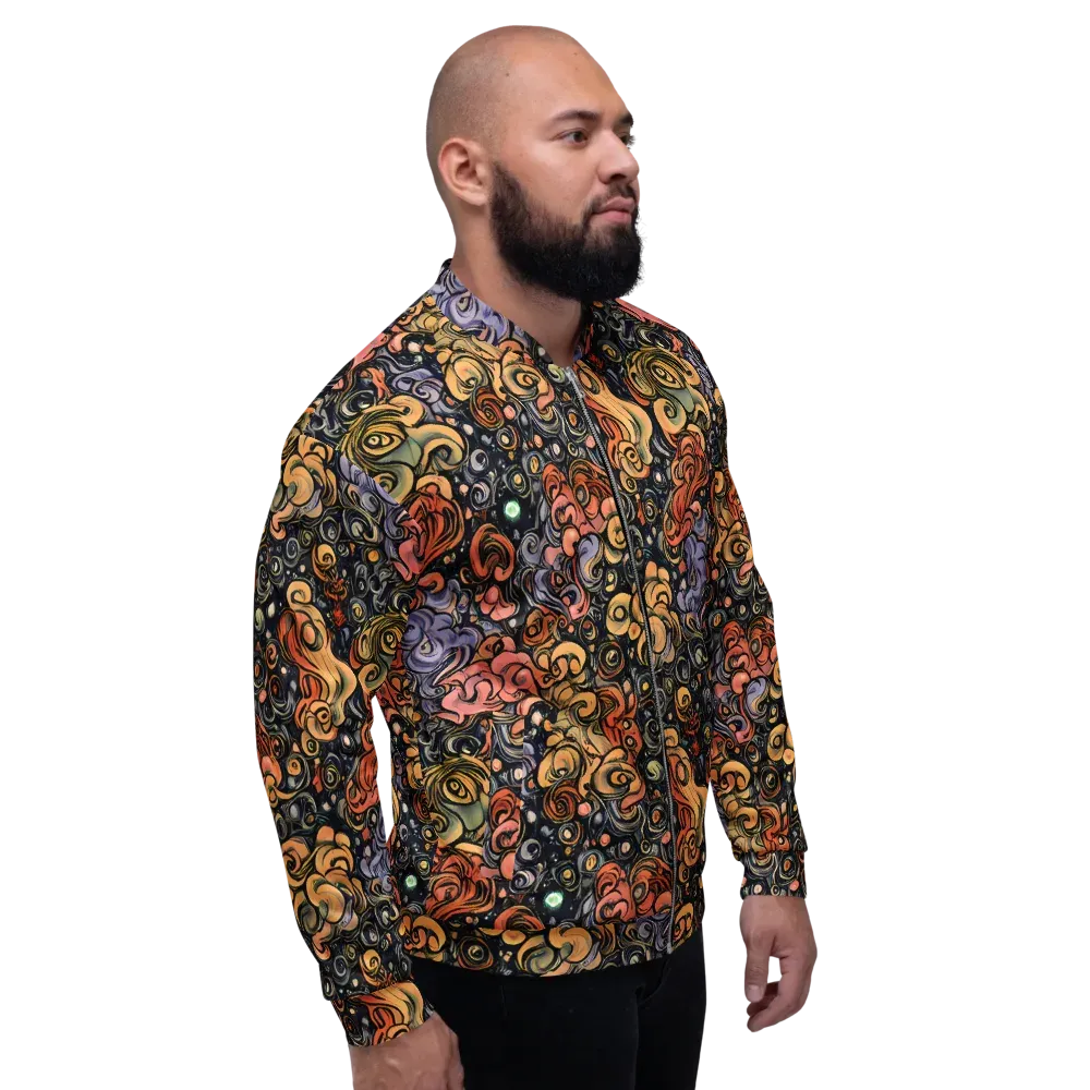 Psychedelic Brocade on Bomber Jacket — Right