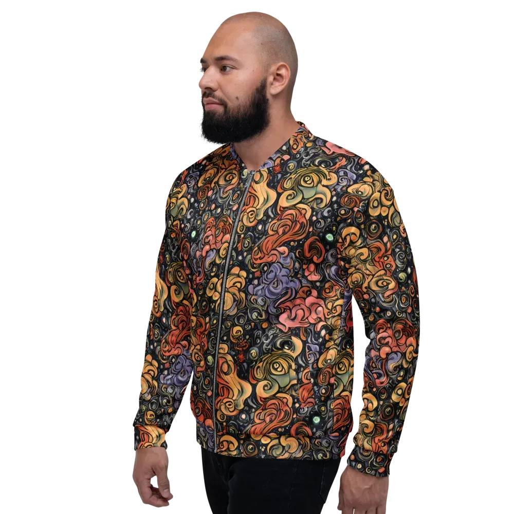 Psychedelic Brocade on Bomber Jacket — Left