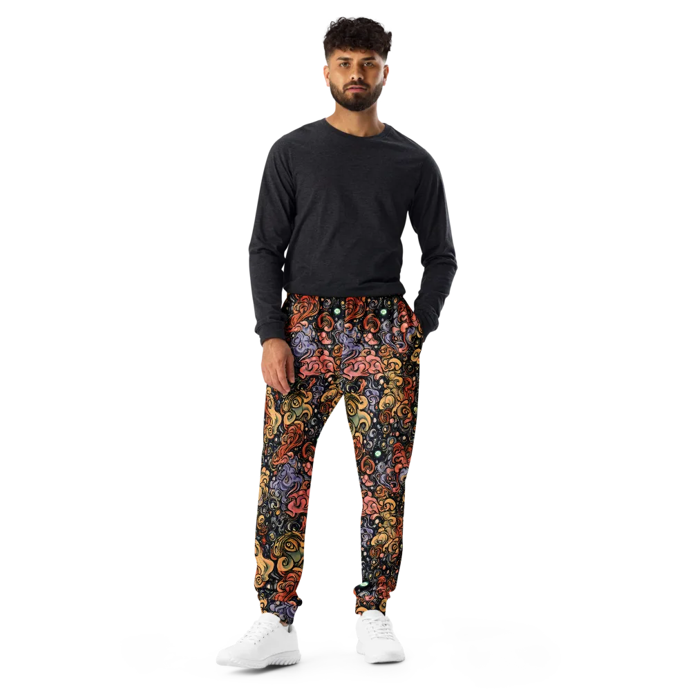 Psychedelic Brocade on Men's Joggers — Front