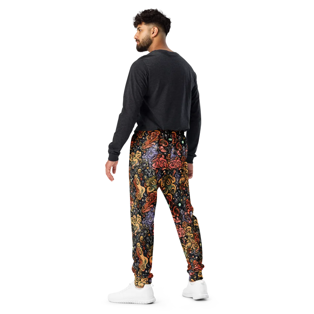 Psychedelic Brocade on Men's Joggers — Back