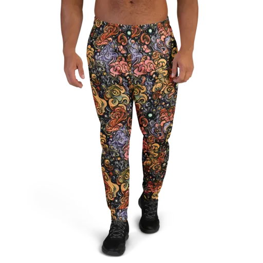 Psychedelic Brocade on a Men's Joggers